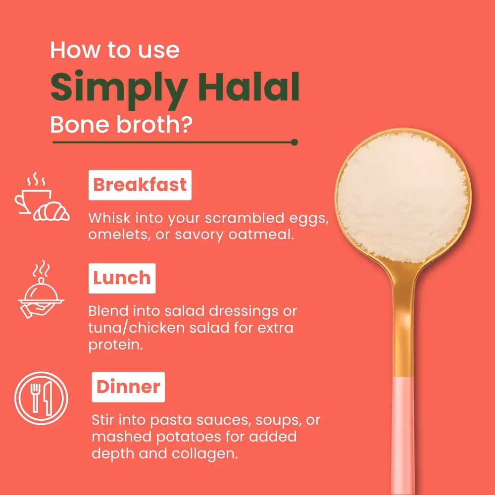 Simply Halal bone broth how to use