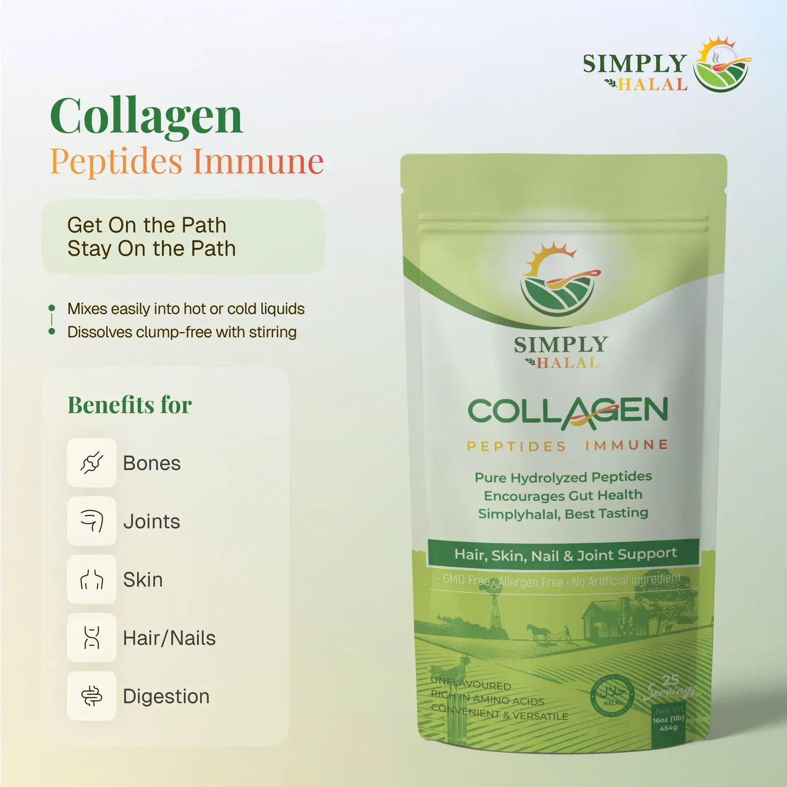 Certified Halal Collage Peptide Simply Halal