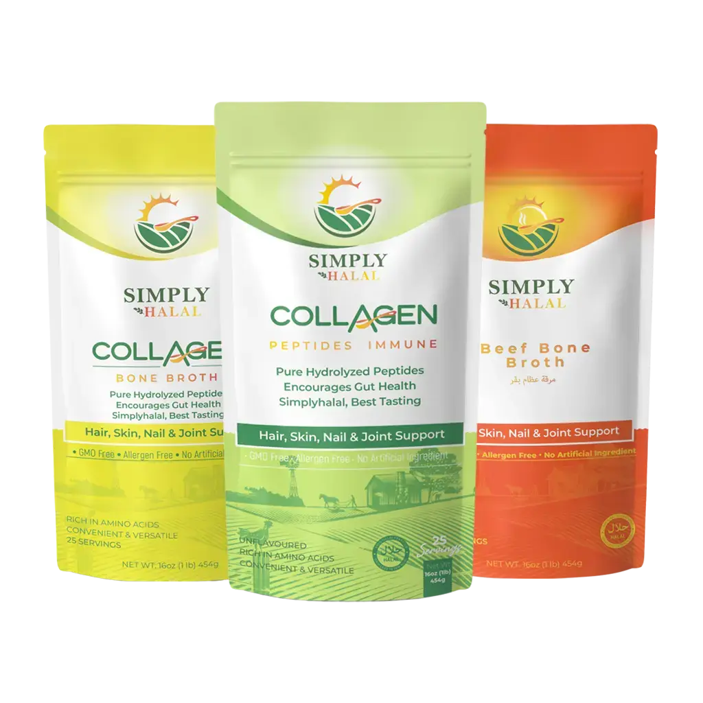 Simply Halal Wellness Bundle halal collagen usa, halal bone broth, certified halal