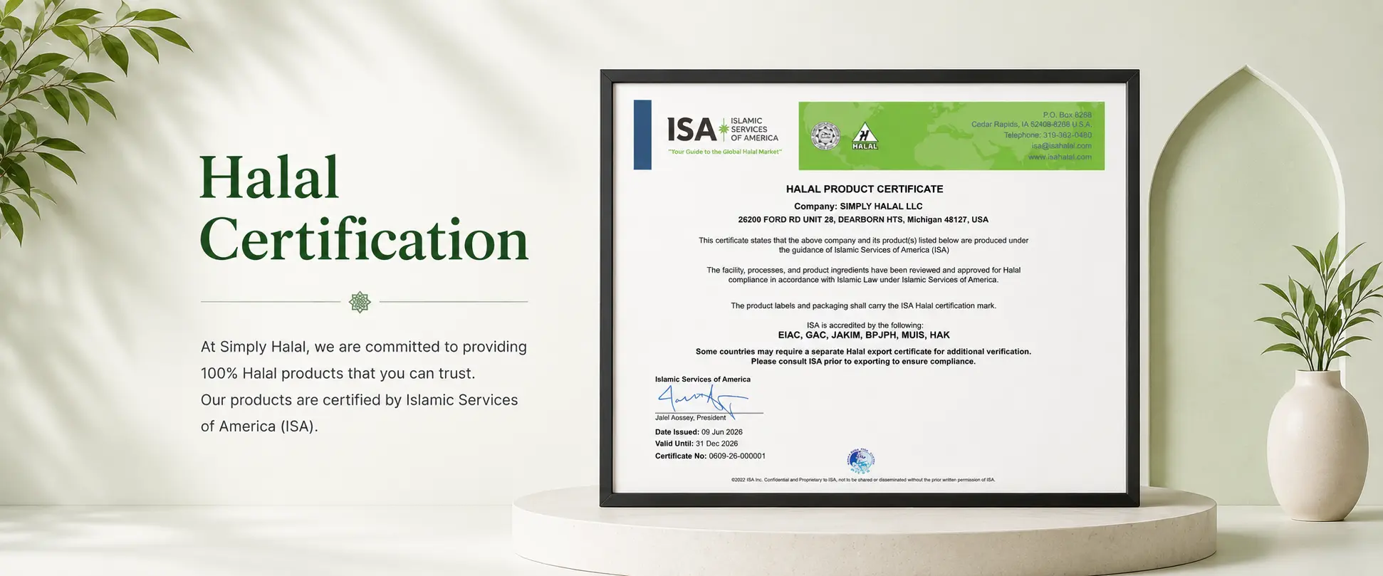 Simply Halal's Halal Certification