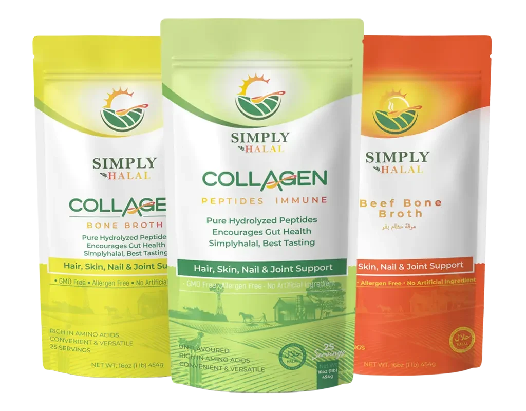 Simply Halal Wellness Bundle halal collagen usa, halal bone broth, certified halal
